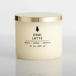Candles-Kirkland's Home Chai Latte Triple Wick Jar Candle White