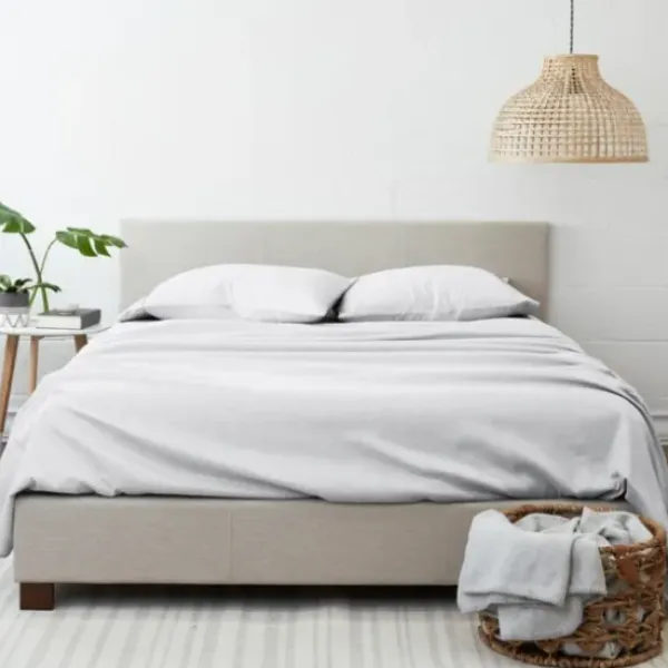 Bed Sheets-Kirkland's Home Chambray 4-Pc. California King Sheet Set White