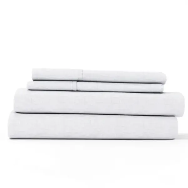 Bed Sheets-Kirkland's Home Chambray 4-Pc. Full Bed Sheet Set White