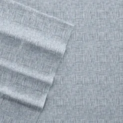 Bed Sheets-Kirkland's Home Chambray 3-Pc. Twin Sheet Set Blue