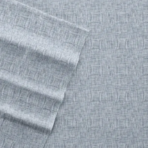 Bed Sheets-Kirkland's Home Chambray 3-Pc. Twin Sheet Set Blue