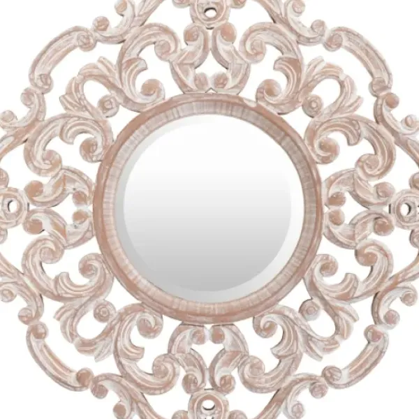 Decorative Mirrors-Kirkland's Home Champagne Abstract Wood Mirror