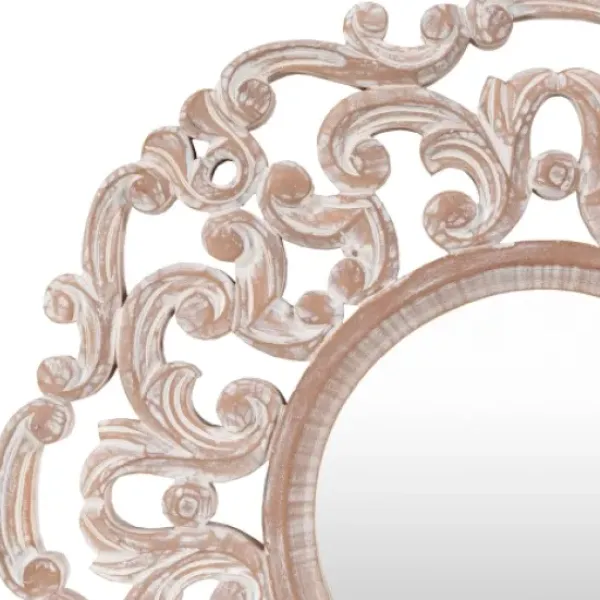 Decorative Mirrors-Kirkland's Home Champagne Abstract Wood Mirror