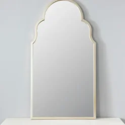 Decorative Mirrors-Kirkland's Home Champagne Maria Metal Arch Mirror Gold