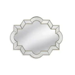 Decorative Mirrors-Kirkland's Home Champagne Silver Curved Frame Wall Mirror