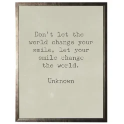 Wall Quotes & Signs-Kirkland's Home Change The World Dr. Seuss Quote Framed Art Print Tan