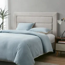Beds & Headboards-Kirkland's Home Channel Tufted Queen Headboard Gray