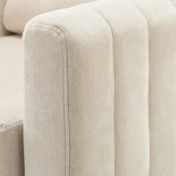 Accent Chairs-Kirkland's Home Channel Tufted Velvet Club Accent Chair Ivory