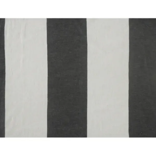 Blankets & Throws-Kirkland's Home Charcoal And White Striped Cotton Throw Gray/White