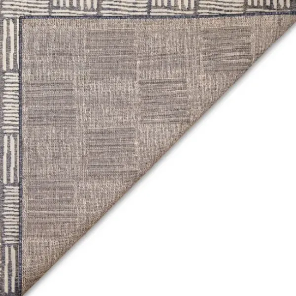 Outdoor Rugs-Kirkland's Home Charcoal Diamond Nile Indoor/Outdoor Runner, 1X7 Gray/Ivory