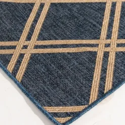 Outdoor Rugs-Kirkland's Home Charcoal Embellished Outdoor Area Rug, 5X8 Gray