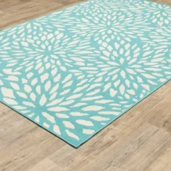 Outdoor Rugs-Kirkland's Home Charcoal Embellished Outdoor Area Rug, 8X10 Gray