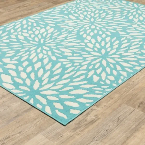 Outdoor Rugs-Kirkland's Home Charcoal Embellished Outdoor Area Rug, 8X10 Gray