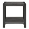 Accent & End Tables-Kirkland's Home Charcoal Industrial Metal And Wood Accent Table Gray