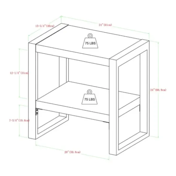 Accent & End Tables-Kirkland's Home Charcoal Industrial Metal And Wood Accent Table Gray