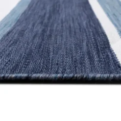Outdoor Rugs-Kirkland's Home Charcoal Linear Macy Indoor/Outdoor Area Rug, 7X9 Black