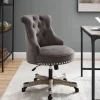 Office Furniture-Kirkland's Home Charcoal Miller Tufted Office Chair Gray