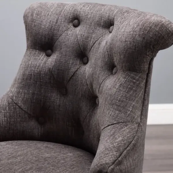 Office Furniture-Kirkland's Home Charcoal Miller Tufted Office Chair Gray