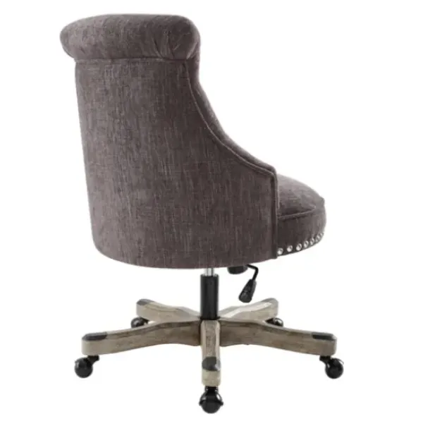 Office Furniture-Kirkland's Home Charcoal Miller Tufted Office Chair Gray