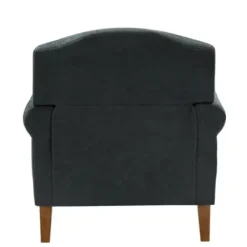 Accent Chairs-Kirkland's Home Charcoal Nailhead Trim Armchair Gray