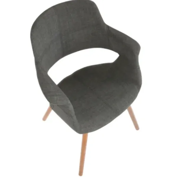 Accent Chairs-Kirkland's Home Charcoal Open Back Midcentury Accent Chair Gray
