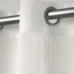 Curtains & Drapes-Kirkland's Home Charcoal Sateen Curtain Panel Set, 96 In. Gray
