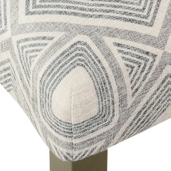 Dining Chairs-Kirkland's Home Charcoal Square Highback Dining Chairs, Set Of 2 Gray/Ivory