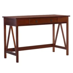 Office Furniture-Kirkland's Home Charleston Antique Tobacco Desk Brown