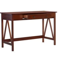 Office Furniture-Kirkland's Home Charleston Antique Tobacco Desk Brown