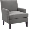 Accent Chairs-Kirkland's Home Charlie Track Arm Club Accent Chair Gray