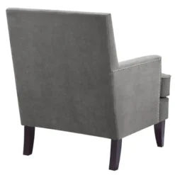 Accent Chairs-Kirkland's Home Charlie Track Arm Club Accent Chair Gray