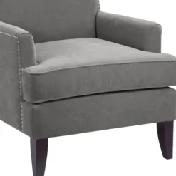 Accent Chairs-Kirkland's Home Charlie Track Arm Club Accent Chair Gray