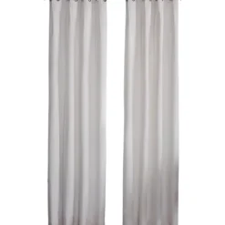 Curtains & Drapes-Kirkland's Home Chateau Stripe Curtain Panel Set, 96 In. Black