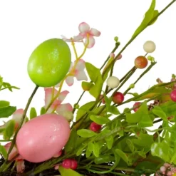 Wreaths-Kirkland's Home Cheerful Colored Eggs Easter Wreath Yellow/Green/Pink