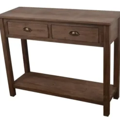 Console Tables-Kirkland's Home Chelsea 2-Drawer Console Table Brown
