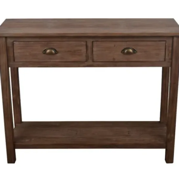Console Tables-Kirkland's Home Chelsea 2-Drawer Console Table Brown