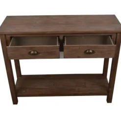 Console Tables-Kirkland's Home Chelsea 2-Drawer Console Table Brown