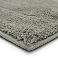 Bathroom Rugs-Kirkland's Home Chenille Chain Stitched Bath Mat, 40 In. White