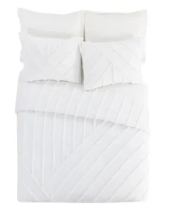 Comforters-Kirkland's Home Chenille Chevron 3-Pc. King Comforter Set White