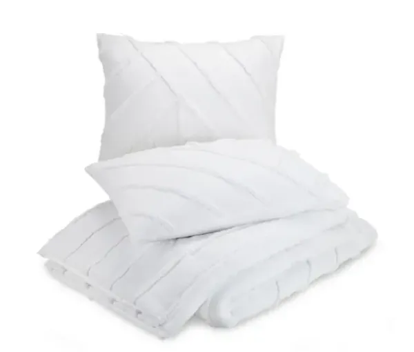 Comforters-Kirkland's Home Chenille Chevron 3-Pc. King Comforter Set White