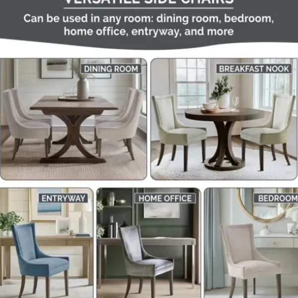 Dining Chairs-Kirkland's Home Chenille Curved Back Dining Chairs, Set Of 2 Ivory