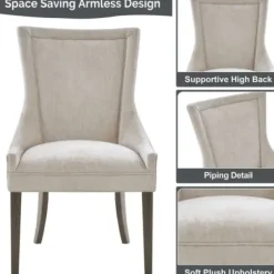 Dining Chairs-Kirkland's Home Chenille Curved Back Dining Chairs, Set Of 2 Gray