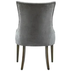 Dining Chairs-Kirkland's Home Chenille Curved Back Dining Chairs, Set Of 2 Gray