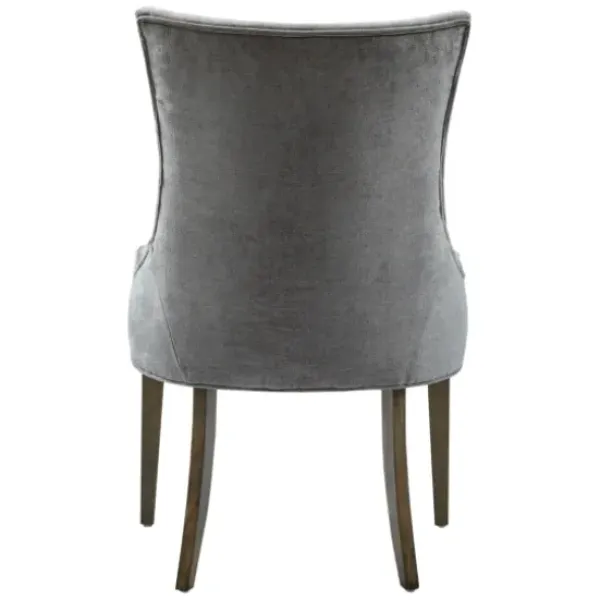 Dining Chairs-Kirkland's Home Chenille Curved Back Dining Chairs, Set Of 2 Gray