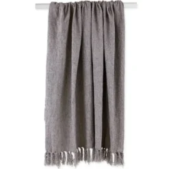 Blankets & Throws-Kirkland's Home Chenille Fringe Throw Gray