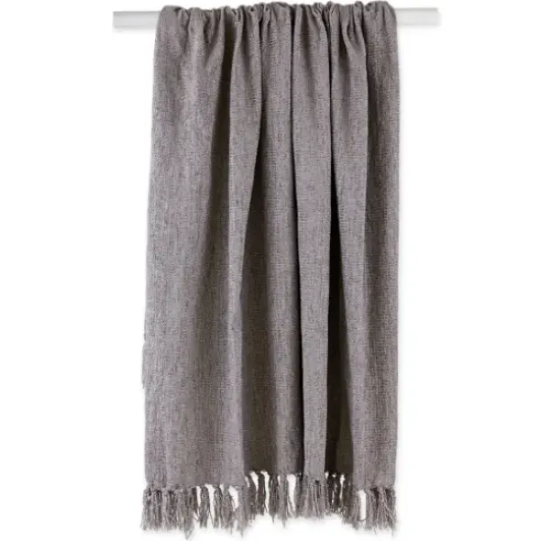 Blankets & Throws-Kirkland's Home Chenille Fringe Throw Gray