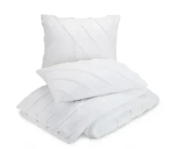 Comforters-Kirkland's Home Chenille Line 3-Pc. Full/Queen Comforter Set White