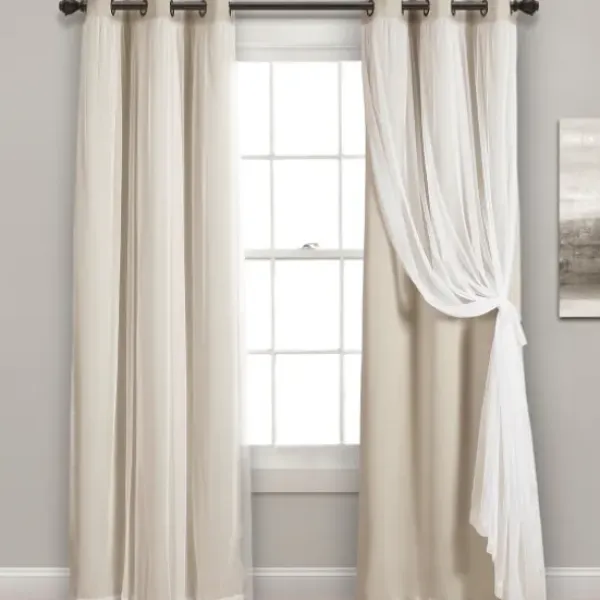 Curtains & Drapes-Kirkland's Home Chenille Single Curtain Panel, 84 In. Blue