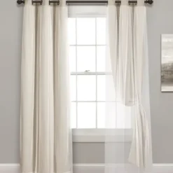 Curtains & Drapes-Kirkland's Home Chenille Single Curtain Panel, 84 In. Blue