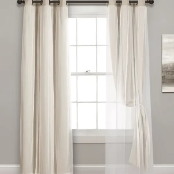 Curtains & Drapes-Kirkland's Home Chenille Single Curtain Panel, 84 In. Blue